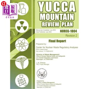 海外直订Yucca Mountain Review Plan: Final Report 雅卡山审查计划:最终报告