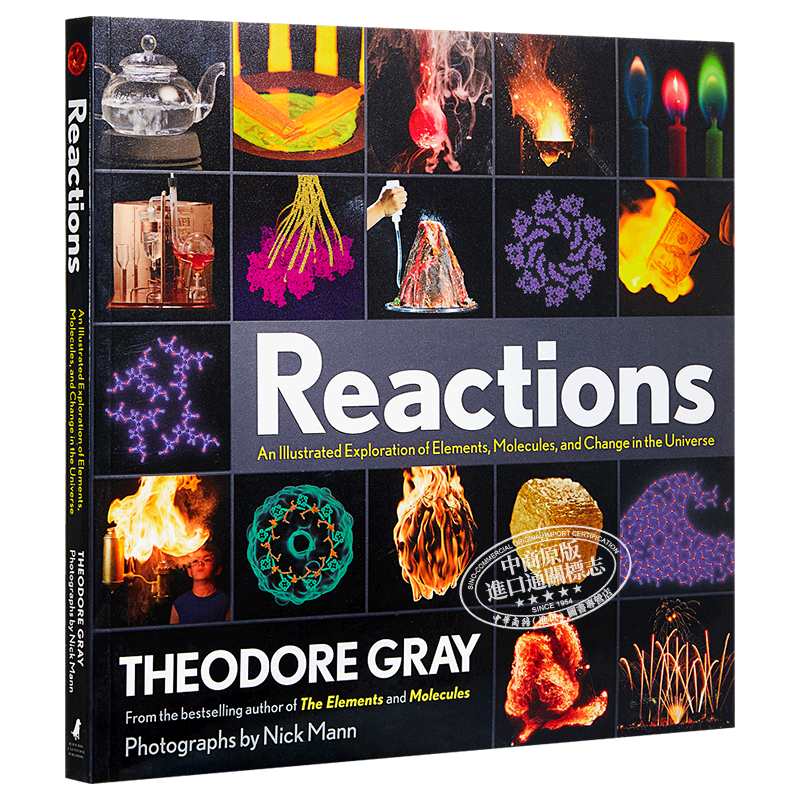 视觉之旅 奇妙的化学反应 彩色典藏版 Reactions An Illustrated Exploration 英文原版 Theodore Gray 科普书籍【中商原版】