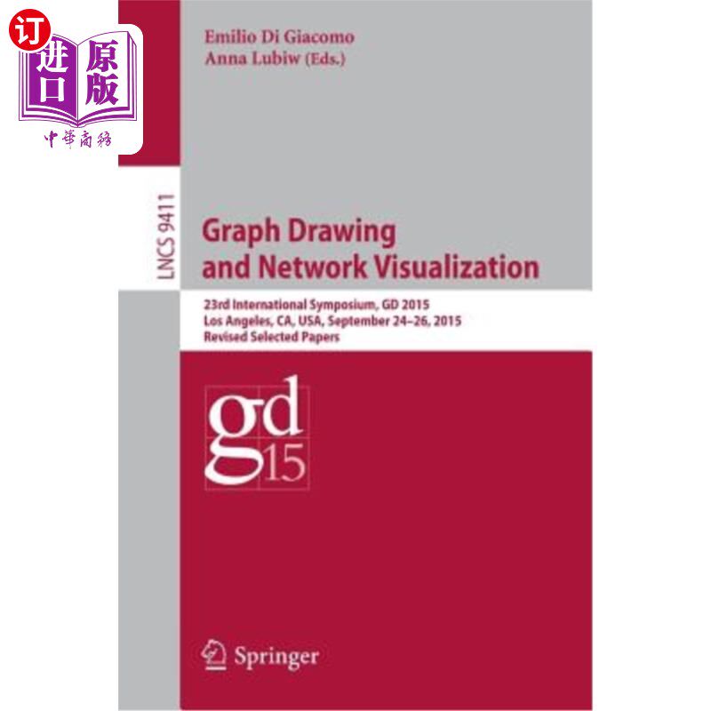 海外直订Graph Drawing and Network Visualization: 23rd International Symposium, GD 2015,  图表绘制和可视化：第23