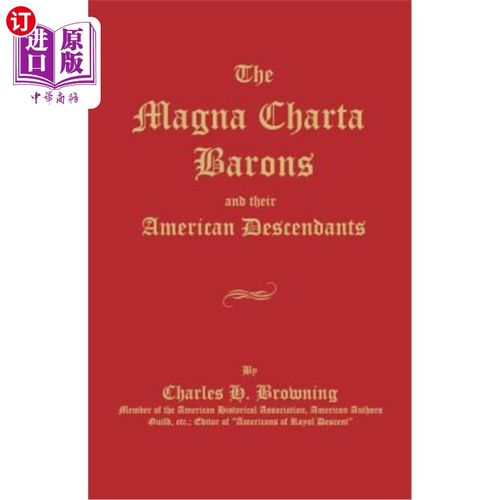 海外直订The Magna Charta Barons and Their American Descendants 大宪章男爵和他们的美国后裔
