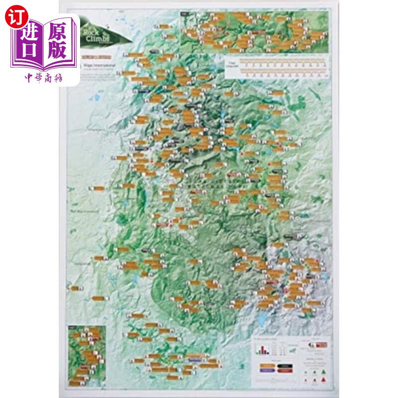 海外直订Rock Climbs Peak District Scratch Print 攀岩高峰区刮印
