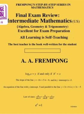 海外直订Final Exam Review: Intermediate Mathematics (US): (Algebra, Geometry & Trigonome 期末考试复习：中级数学（美
