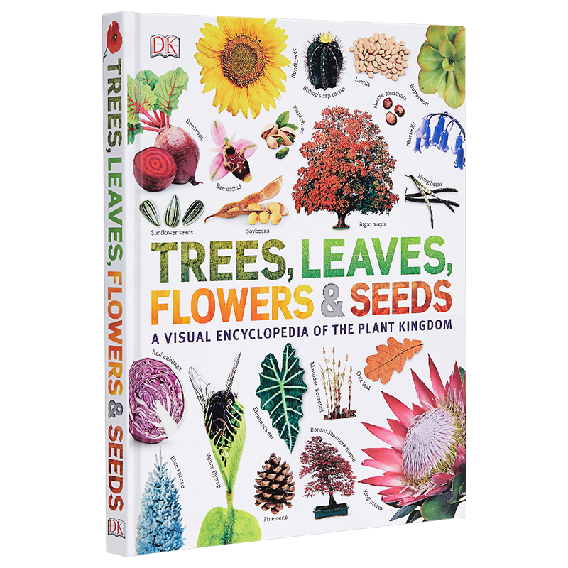 预售 DK Trees, Leaves, Flowers and Seeds: A Visual Encyclopedia of The Plant Kingdom 英文原版 树 树叶 种子百科 中商原版