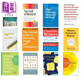 and 指南系列 Writing 芝加哥写作编辑和出版 Publishing 中商原版 Guides 美国大学论文写作指导 Chicago 英文原版 Editing