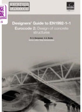 海外直订Designers' Guide to EN 1992-1-1 Eurocode 2: Desi... EN 1992-1-1欧洲规范2:混凝土结构设计设计者指南(建筑和土