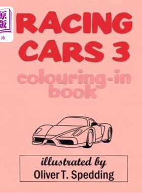 海外直订Racing Cars 3 Colouring-In Book 赛车3册着色