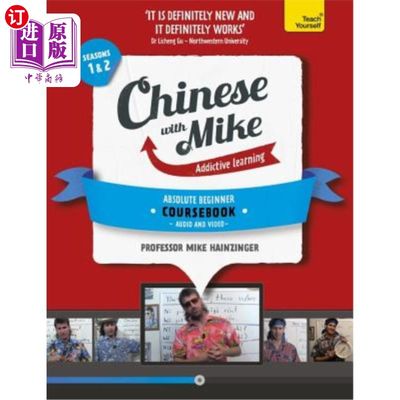 海外直订Learn Chinese with Mike Absolute Beginner Coursebook Seasons 1 & 2 学习汉语与迈克绝对初学者教材第一季和第二