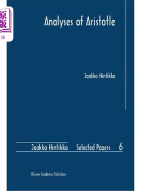 海外直订Analyses of Aristotle 亚里士多德的分析