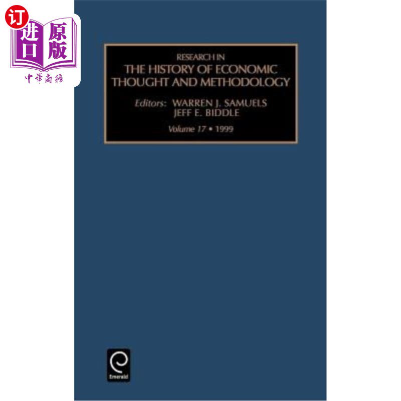 海外直订Research in the History of Economic Thought and Methodology 经济思想方法史研究