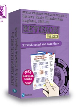 海外直订Pearson REVISE Edexcel GCSE History Elizabethan ... Pearson Revision Edexcel GCSE历史伊丽莎白英格兰修订卡(