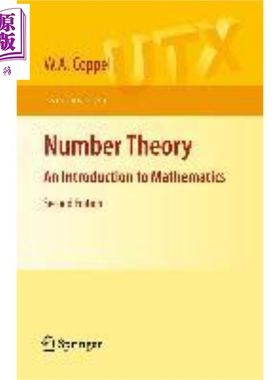 现货 数论 数学概论 Number TheoryAn Introduction to Mathematics 英文原版 W A Coppel【中商原版】Universitext