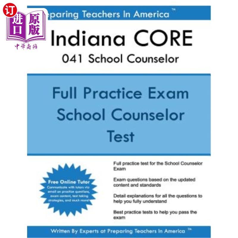 海外直订Indiana CORE 041 School Counselor 印第安纳州核心041学校辅导员