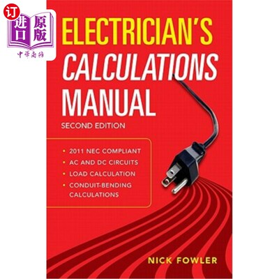 海外直订Electrician's Calculations Manual, Second Edition 电工计算手册，第二版