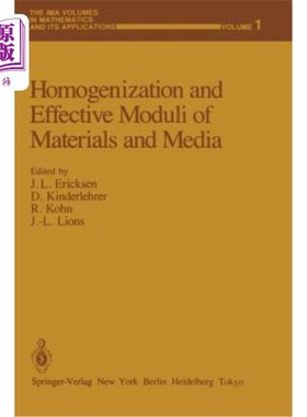 海外直订Homogenization and Effective Moduli of Materials and Media 材料与介质的均质化与有效模量