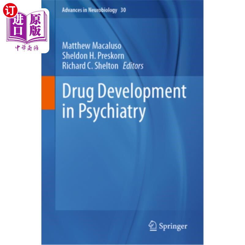 海外直订医药图书Drug Development in Psychiatry 精神病学药物开发