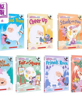 Acorn学乐橡树种子系列 雪人与独角兽7册套装 Unicorn And Yeti 1-7 桥梁书初级章节书故事图画书 英文原版 5-7岁【中商原版?