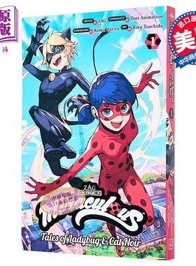 奇迹少女漫画书 英文原版 瓢虫雷迪漫画书 绽放瓢虫少女漫画书1 Miraculous Tales of Ladybug and Cat Noir Manga 1 瓢虫雷?