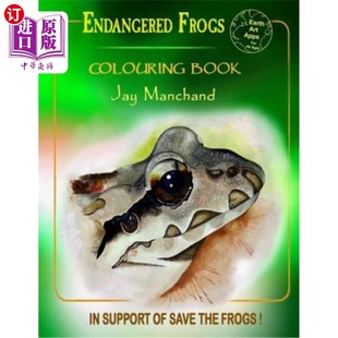Book Colouring 濒危青蛙着色书 Frogs 海外直订Endangered