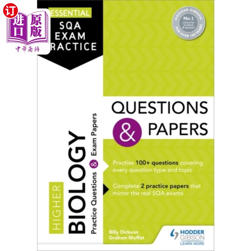 海外直订Essential SQA Exam Practice: Higher Biology Ques... 基本SQA考试实践:高等生物学问题和论文