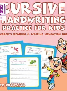 海外直订Cursive Handwriting Practice for Kids: Children's Reading & Writing Education Bo 儿童草书练习：儿童读写教育