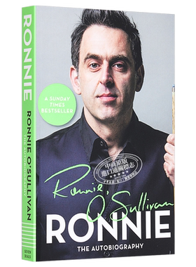 预售 罗尼奥沙利文自传1 飞越迷梦 Ronnie 英文原版 Ronnie O'Sullivan 斯诺克运动员奥沙利文书奥沙利文周边