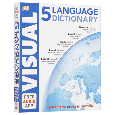 预售 5 Language Visual Dictionary 英文原版 五种语言图解词典 DK【中商原版】