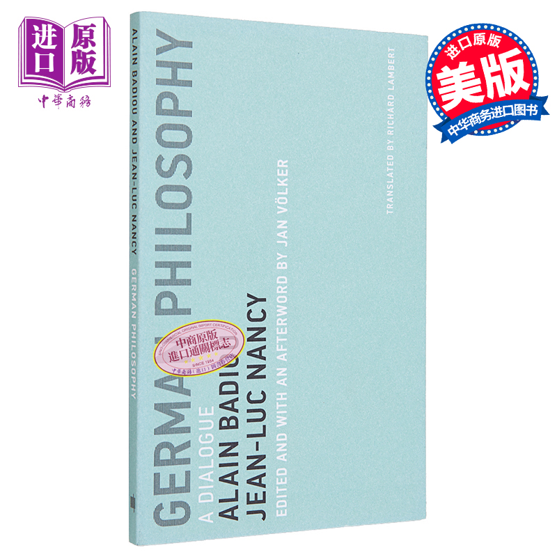 现货 German Philosophy:A Dialogue 英文原版 德国哲学：对话（阿兰·巴迪欧） Alain Badiou,Jean-Luc Nancy【中商原版】