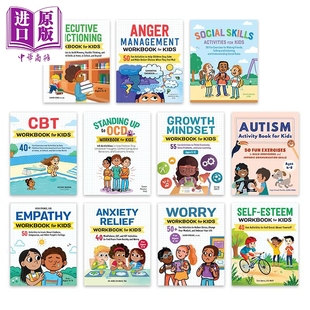 英文原版儿童心理成长系列活动手册合集 社交技能活动 愤怒管理 强迫症自闭症认知行为疗法CBT Workbook for Kids【中商原版】