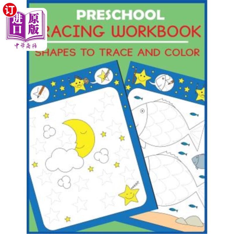 海外直订Preschool Tracing Workbook: Shapes to Trace and Color 学龄前跟踪工作簿：要跟踪的形状和颜色