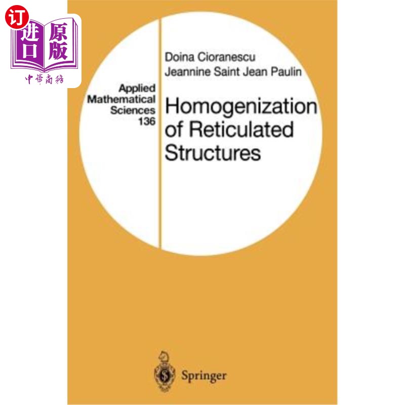 海外直订Homogenization of Reticulated Structures 网状结构的均匀化