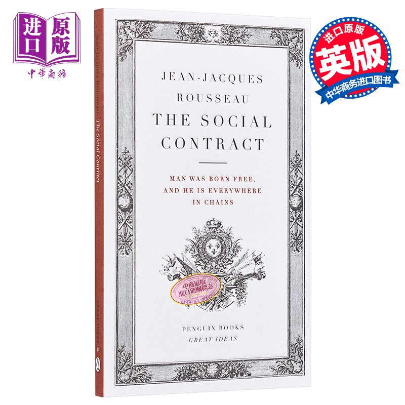 现货卢梭：社会契约论英文原版 Penguin Great Ideas: The Social Contract Jean-Jacques Rousseau【中商原版】-封面