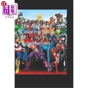 Alphabet Superheroes Coloring 超级英雄字母涂色书 Book 海外直订The