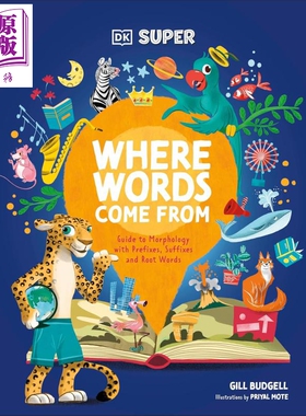 预售 DK超阅者 词语的起源 DK Super Where Words Come From 英文原版 学习词源 前缀 后缀 扩大词汇量 提高拼写技能【中商原版】