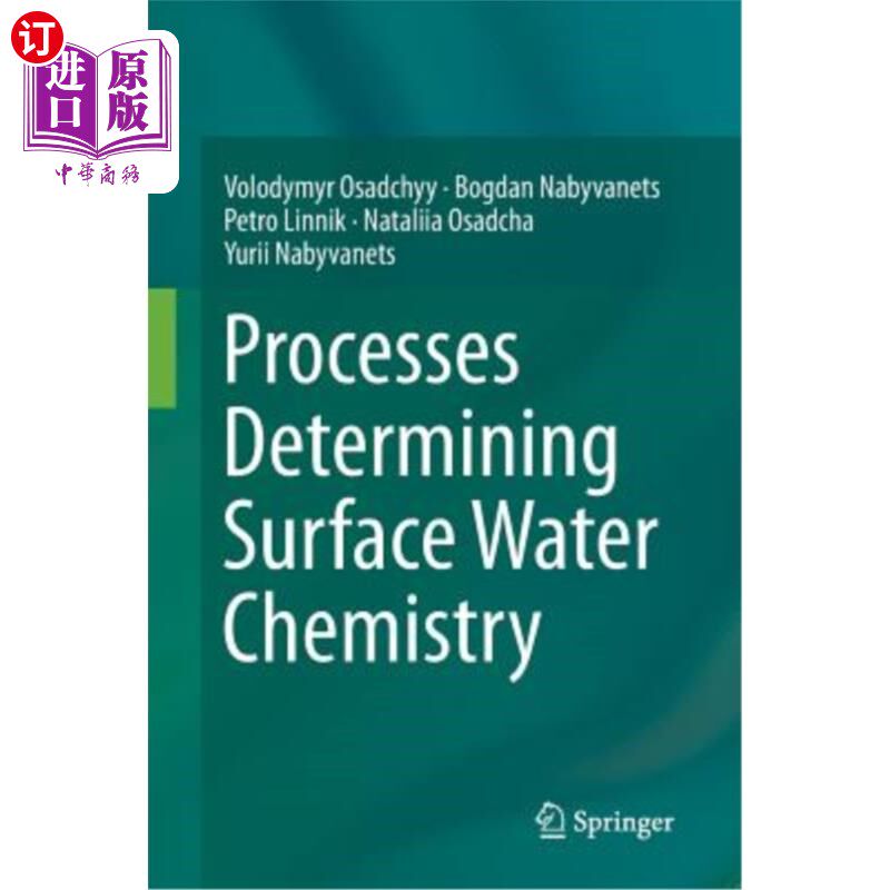 海外直订Processes Determining Surface Water Chemistry 决定地表水化学的过程