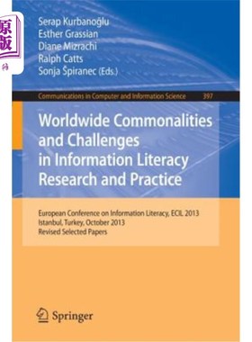 海外直订Worldwide Commonalities and Challenges in Information Literacy Research and Prac 信息素养研究和实践中的全球