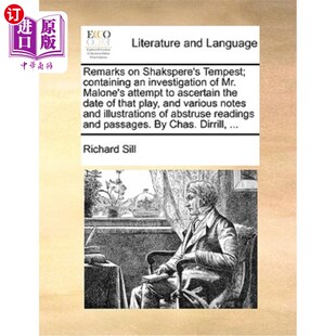 Tempest; Investigation 评莎士比亚 包含 海外直订Remarks Atte Containing Shakspere Mr. 暴风雨 Malone