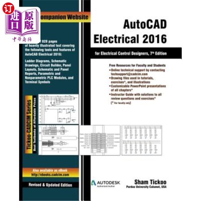 海外直订AutoCAD Electrical 2016 for Electrical Control Designers 面向电气控制设计师的AutoCAD Electrical 2016