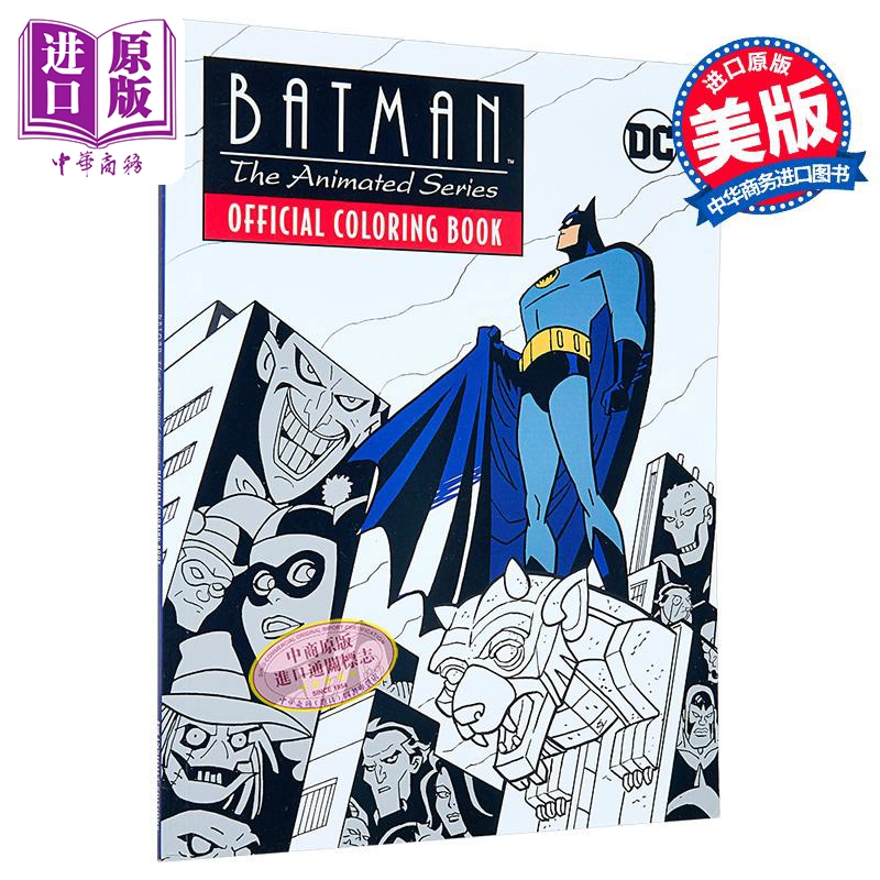 蝙蝠侠 官方涂色书 Batman The Animated Series Official Coloring Book 英文原版 Insight Editions【中商原版】