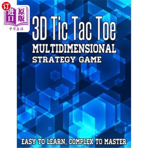 海外直订3D Tic Tac Toe Multidimensional Strategy Game: Advanced Version of Regular Tic T 立体立体策略游戏:高级版的