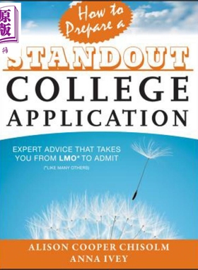 现货 如何准备一个杰出的大学申请 How to Prepare a Standout College Application 英文原版 Alison Chisolm【中商原版】Wiley