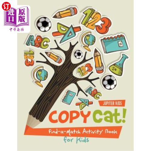海外直订Copy Cat! Find-a-Match Activity Book for Kids 复制猫！为孩子们找一本比赛活动书