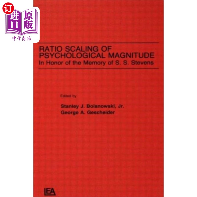 海外直订Ratio Scaling of Psychological Magnitude 心理大小的比例缩放