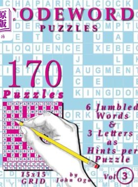 海外直订Codeword Puzzles: 170 Puzzles, Volume 3 字谜：170个字谜，第3卷