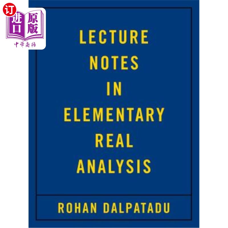 海外直订Lecture Notes in Elementary Real Analysis 基础实证分析中的课堂讲稿