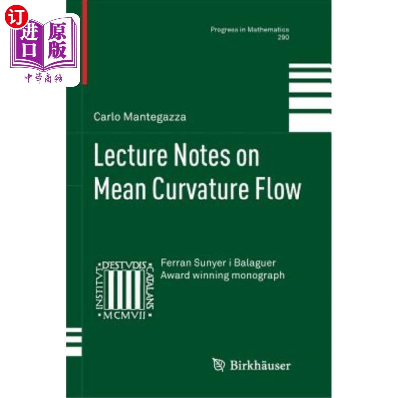 海外直订Lecture Notes on Mean Curvature Flow 关于平均曲率流的课堂讲稿