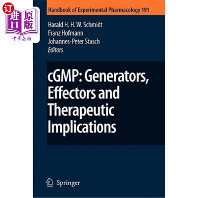 海外直订医药图书Cgmp: Generators, Effectors and Therapeutic Implications Cgmp:发生器，效应器和治疗意义