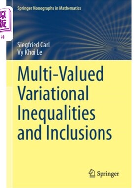 海外直订Multi-Valued Variational Inequalities and Inclusions 多值变分不等式与包含