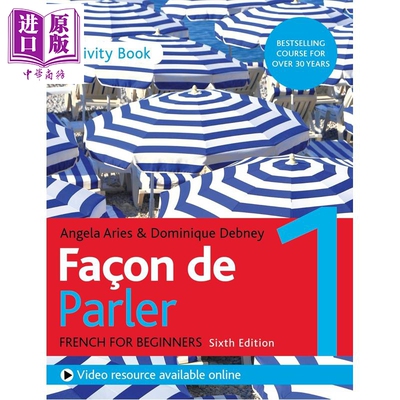 预售 Façon de Parler 1 French for Beginners 6ED Activity Book成人法语教程《Façon de Parler 1》练习册【中商原版】