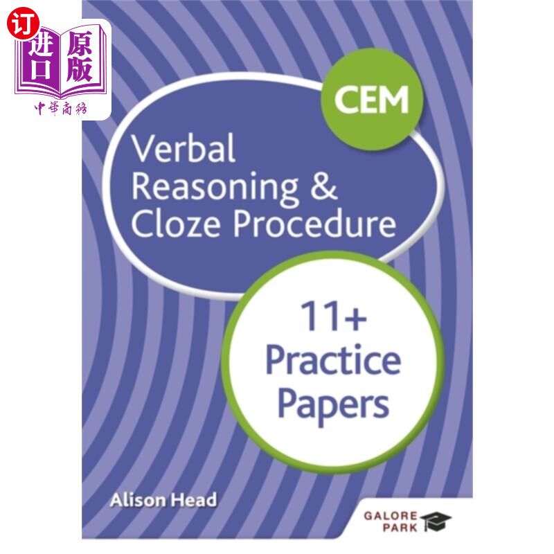 海外直订CEM 11+ Verbal Reasoning & Cloze Procedure Pract... cem11 +口头推理和完形填空练习试卷
