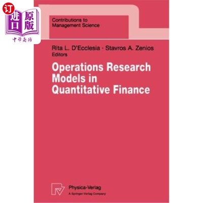 海外直订Operations Research Models in Quantitative Finance: Proceedings of the XIII Meet 量化金融中的运筹学模型:第